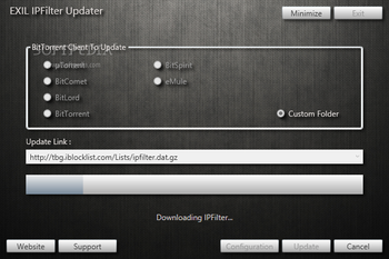 Exil IPFilter Updater Portable screenshot