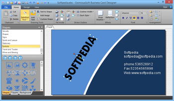 EximiousSoft Business Card Designer screenshot