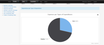 Expenditure screenshot