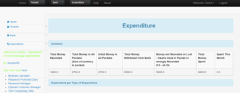 Expenditure screenshot 2