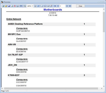 Expert Network Inventory screenshot