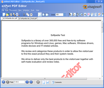 eXPert PDF Editor Professional Edition screenshot