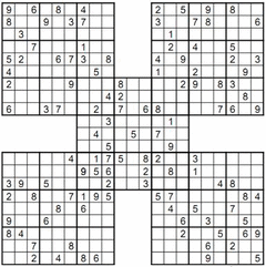 Expert samurai sudoku screenshot