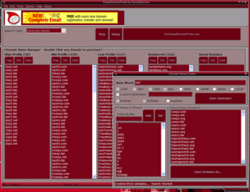 ExpertDomainFinder screenshot