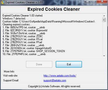 Expired Cookies Cleaner screenshot