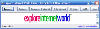 Explore Internet World Client screenshot