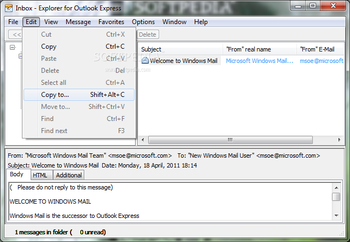 Explorer for Outlook Express screenshot 3