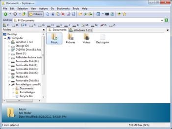 Explorer++ Portable screenshot