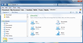 Explorer Tab screenshot
