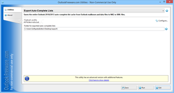 Export Auto-Complete Lists screenshot