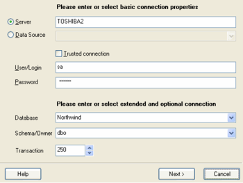 Export Database to SQL for SQL Server Professional screenshot