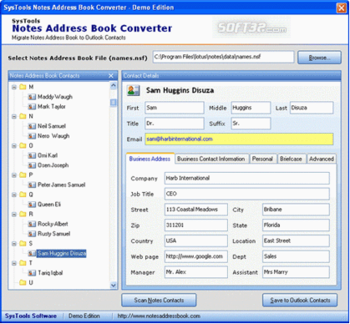 Export Lotus Notes Address Book screenshot 2