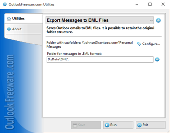 Export Messages to EML Files screenshot