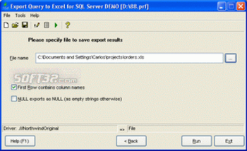 Export Query to Excel for SQL Server screenshot 3