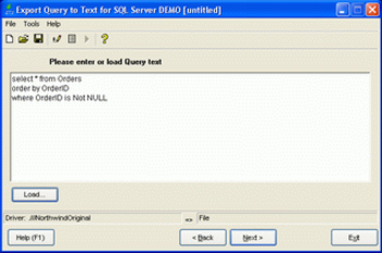 Export Query to Text for Oracle screenshot