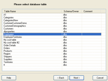Export Table to Excel for Oracle Standard screenshot