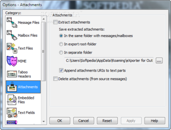 eXporter for Outlook screenshot 9
