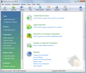 Express Accounts Accounting Software screenshot