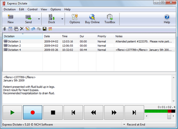 Express Dictate Dictation Recorder screenshot 2