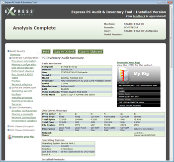 Express PC Audit & Inventory Tool screenshot