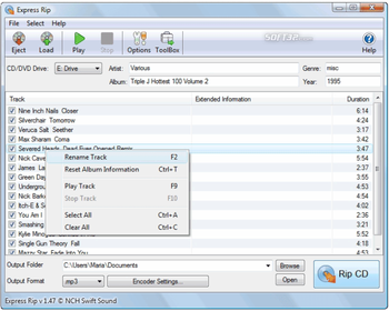 Express Rip Free CD Ripper screenshot 2