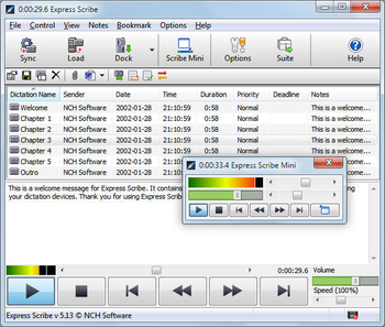 Express Scribe Free Transcription Software screenshot