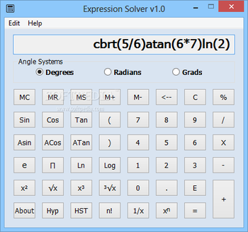 Expression Solver screenshot