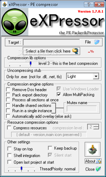 eXPressor screenshot