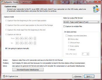 Exsate DV Capture Live screenshot 2