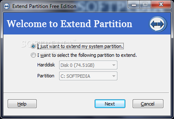 Extend Partition Free Edition screenshot