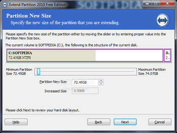 Extend Partition Free Edition screenshot 3