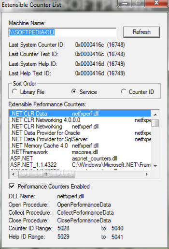 Extensible Counter List screenshot