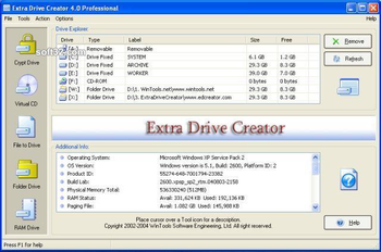 Extra Drive Creator Professional screenshot 2