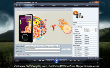 Extra DVD to Zune Ripper screenshot 2