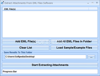 Extract Attachments From EML Files Software screenshot