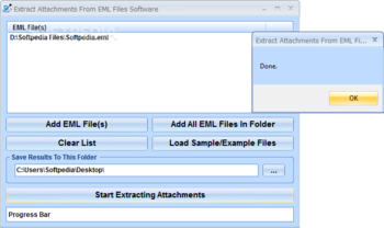 Extract Attachments From EML Files Software screenshot 2
