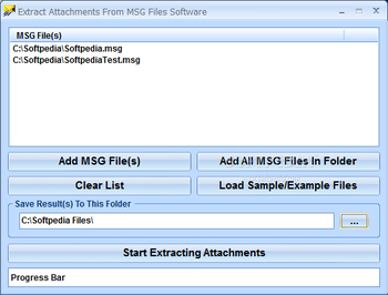 Extract Attachments From MSG Files Software screenshot