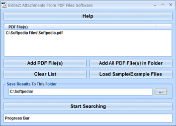 Extract Attachments From PDF Files Software screenshot