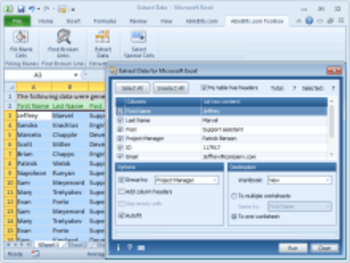 Extract Data for Microsoft Excel screenshot