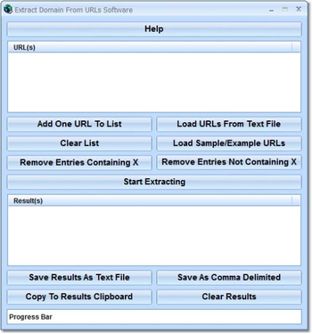 Extract Domain From URLs Software screenshot