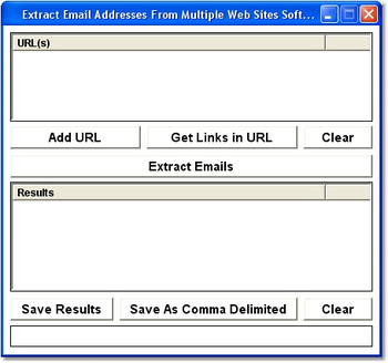 Extract Email Addresses From Multiple Web Sites Software screenshot