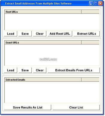 Extract Email Addresses From Multiple Web Sites Software screenshot 2