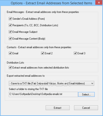 Extract Email Addresses from Outlook screenshot 2