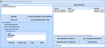 Extract Meta Tags From Multiple Websites Software screenshot 3