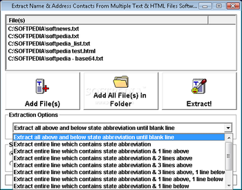 Extract Name & Address Contacts From Multiple Text & HTML Files Software screenshot 2