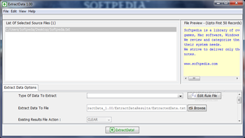 ExtractData screenshot