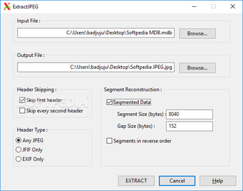 ExtractJPEG screenshot