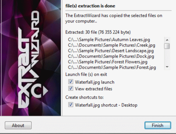 ExtractWizard screenshot