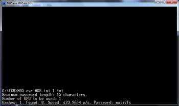 Extreme GPU Bruteforcer screenshot 2