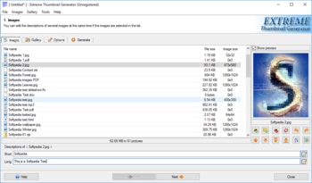 Extreme Thumbnail Generator screenshot